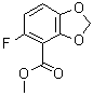 6-氟-2,3-亚甲二氧基苯甲酸甲酯分子结构 (CAS 492444-07-2)