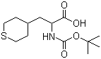 CAS # 494210-67-2, 2-N-Boc-Amino-3-(4-tetrahydrothiopyranyl)propionic acid, 2-N-(tert-Butoxycarbonyl)amino-3-(4-tetrahydrothiopyranyl)propionic acid