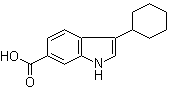 structure of CAS# 494799-17-6, 3-Cyclohexyl-6-indolecarboxylic acid