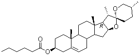 CAS # 4952-56-1, (22R,25R)-20alpha-Spirost-5-en-3beta-yl hexanoate, Caprospinol, Diosgenin caproate, SP 233