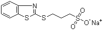 structure of CAS# 49625-94-7, Sodium 3-(benzothiazol-2-ylthio)-1-propanesulfonate