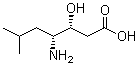 CAS # 49642-12-8, (3R,4R)-4-Amino-3-hydroxy-6-methylheptanoic acid, (R,R)-Statine