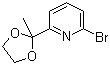 2-溴-6-(2-甲基-1,3-二氧戊环-2-基)吡啶分子结构 (CAS 49669-14-9)