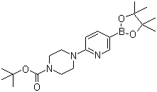 structure of CAS# 496786-98-2, 2-(4-Boc-Piperazino)pyridine-5-boronic acid pinacol ester
