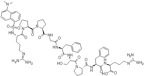 Dansylbradykinin molecular structure (CAS 49745-27-9)