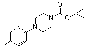 structure of CAS# 497915-42-1, tert-Butyl 4-(5-iodopyridin-2-yl)piperazine-1-carboxylate
