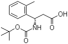 structure of CAS# 499995-74-3, Boc-2-Methyl-D-beta-phenylalanine