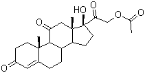 CAS # 50-04-4, Cortisone acetate, Cortisone-21-acetate, 21-Acetoxypregnen-17a-ol-3,11,20-trione