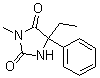 CAS # 50-12-4, (±)-Mephenytoin, 3-Methyl-5-ethyl-5-phenylhydantoin