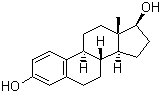 雌二醇分子结构 (CAS 50-28-2)