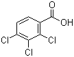structure of CAS# 50-75-9, 2,3,4-Trichlorobenzoic acid
