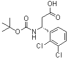 structure of CAS# 500788-91-0, (betaR)-2,3-二氯-beta-[[叔丁氧羰基]氨基]苯丙酸