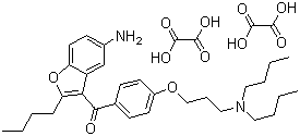 structure of CAS# 500791-70-8, (5-氨基-2-丁基-3-苯并呋喃基)[4-[3-(二丁基氨基)丙氧基]苯基]甲酮二草酸盐