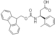 structure of CAS# 501015-26-5, (betaS)-beta-[[(9H-Fluoren-9-ylmethoxy)carbonyl]amino]-2-methylbenzenepropanoic acid