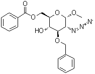 CAS 登录号：501088-17-1, 甲基 2-叠氮基-2-脱氧-3-O-(苯基甲基)-alpha-D-吡喃葡萄糖苷 6-苯甲酸酯