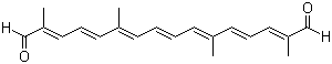 (2E,4E,6E,8E,10E,12E,14E)-2,6,11,15-Tetramethyl-2,4,6,8,10,12,14-hexadecaheptaenedial molecular structure (CAS 502-70-5)