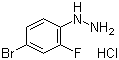 structure of CAS# 502496-24-4, 4-Bromo-2-fluorophenylhydrazine hydrochloride