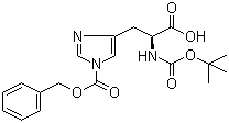 structure of CAS# 50305-43-6, N-Boc-N'-Cbz-L-histidine