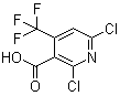 structure of CAS# 503437-19-2, 2,6-二氯-4-(三氟甲基)烟酸