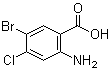 structure of CAS# 50419-88-0, 2-Amino-5-bromo-4-chlorobenzoic acid