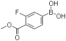 structure of CAS# 505083-04-5, 3-Fluoro-4-(methoxycarbonyl)benzeneboronic acid
