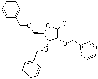 CAS 登录号：50619-36-8, 2,3,5-三-O-苄基-D-呋喃核糖基氯化物