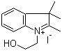 1-(2-羟基乙基)-2,3,3-三甲基-3H-吲哚鎓碘化物分子结构 (CAS 50839-66-2)