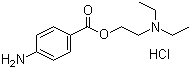 CAS # 51-05-8, Procaine hydrochloride, 2-(Diethylamino)ethyl 4-aminobenzoate hydrochloride