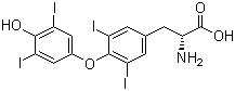 D-甲状腺素分子结构 (CAS 51-49-0)