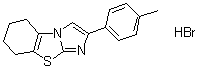 structure of CAS# 511296-88-1, 5,6,7,8-四氢-2-(4-甲基苯基)咪唑并[2,1-b]苯并噻唑氢溴酸盐