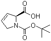 structure of CAS# 51154-06-4, (S)-1-(tert-Butoxycarbonyl)-2,5-dihydro-1H-pyrrole-2-carboxylic acid
