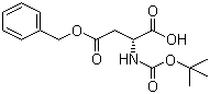 叔丁氧羰基-D-天冬氨酸 4-苄酯分子结构 (CAS 51186-58-4)