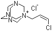1-(3-氯烯丙基)-3,5,7-三氮杂-1-氮鎓金刚烷氯化物分子结构 (CAS 51229-78-8)