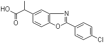 structure of CAS# 51234-28-7, Benoxaprofen