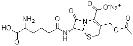 CAS # 51263-08-2, [6R-(6alpha,7beta)]-3-[(Acetyloxy)methyl]-7-[(5-amino-5-carboxy-1-oxopentyl)amino]-8-oxo-5-thia-1-azabicyclo[4.2.0]oct-2-ene-2-carboxylic acid monosodium salt