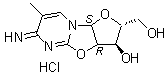 CAS # 51391-96-9, [2R-(2alpha,3beta,3abeta,9abeta)]-2,3,3a,9a-Tetrahydro-3-hydroxy-6-imino-7-methyl-6H-furo[2',3':4,5]oxazolo[3,2-a]pyrimidine-2-methanol monohydrochloride