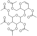 structure of CAS# 51450-24-9, 3,6-Di-O-acetyl-4-O-(2,3,4,6-tetra-O-acetyl-beta-D-galactopyranosyl)-D-glucal