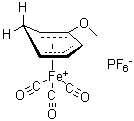 Tricarbonyl(eta5-2-methoxy-2,4-cyclohexadienyl)iron(1+) hexafluorophosphate molecular structure (CAS 51508-59-9)