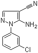 5-氨基-1-(3-氯苯基)-1H-吡唑-4-甲腈分子结构 (CAS 51516-68-8)
