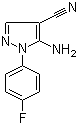 5-氨基-4-氰基-1-(4-氟苯基)吡唑分子结构 (CAS 51516-70-2)