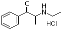 structure of CAS# 51553-17-4, 2-(Ethylamino)propiophenone hydrochloride