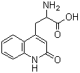 structure of CAS# 5162-90-3, 2-Amino-3-(1,2-dihydro-2-oxoquinoline-4-yl)propanoic acid