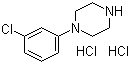 1-(3-Chlorophenyl)piperazine dihydrochloride molecular structure (CAS 51639-49-7)