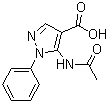 5-(Acetylamino)-1-phenyl-1H-pyrazole-4-carboxylic acid molecular structure (CAS 51649-69-5)