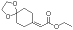 structure of CAS# 51656-91-8, 2-(1,4-Dioxaspiro[4.5]decan-8-ylidene)acetic acid ethyl ester