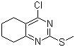 structure of CAS# 51660-11-8, 4-Chloro-5,6,7,8-tetrahydro-2-(methylthio)quinazoline