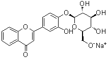 2-[4-(beta-D-Glucopyranosyloxy)-3-hydroxyphenyl]-4H-1-benzopyran-4-one monosodium salt molecular structure (CAS 517892-03-4)