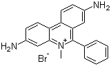 3,8-二氨基-5-甲基-6-苯基溴化菲啶鎓盐分子结构 (CAS 518-67-2)
