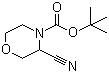 structure of CAS# 518047-40-0, 3-Cyano-4-morpholinecarboxylic acid tert-butyl ester
