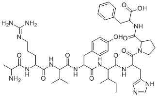structure of CAS# 51833-76-2, Angiotensin 1/2 + A (2-8) Acetate